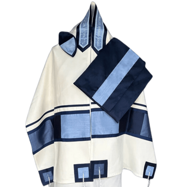 Three Shades of Blue Cube Tallit - The Weitzman Museum Store - ADEB536