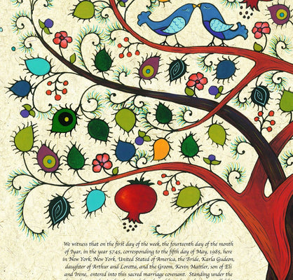 Tree of Life II Ketubah by Karla Gudeon - The Weitzman Museum Store - 50003