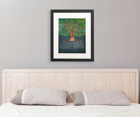 Tree of Life in Day or Dusk– I Am My Beloved's - Ketubah by Adriana Saipe - The Weitzman Museum Store - 