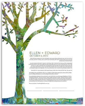 Tree of Life in Spring Ketubah by Adriana Saipe - The Weitzman Museum Store - 3 - 29