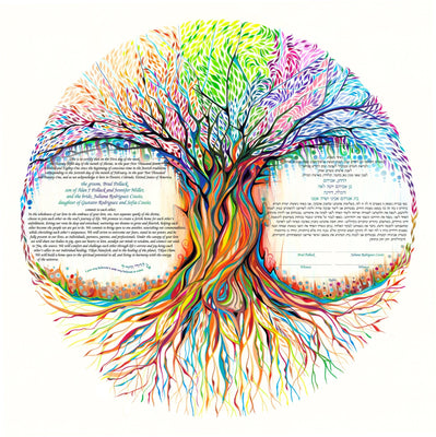 Tree of Life Ketubah in Multiple Designs by Nava Shoham - The Weitzman Museum Store - 