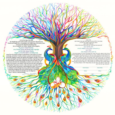 Tree of Life Ketubah in Multiple Designs by Nava Shoham - The Weitzman Museum Store - 