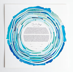 Tree Rings Paper Cut Ketubah by Adriana Saipe - The Weitzman Museum Store - 