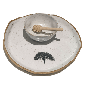 Trees of Israel Honey Ceramic Dish - The Weitzman Museum Store - 482537