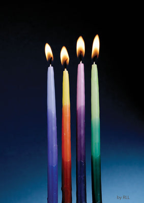 Tri - Color Premium Candles - The Weitzman Museum Store - C - 29 - MN2