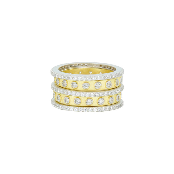 Two Tone 5 Stack Ring - The Weitzman Museum Store - PYZR090218B - 5