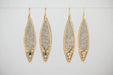 Two Toned Leaves Earrings - The Weitzman Museum Store - ES/GLVS-wht