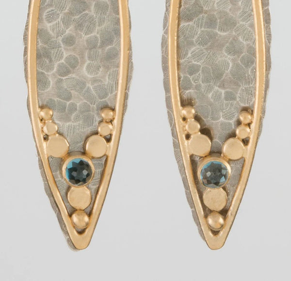 Two Toned Leaves Earrings - The Weitzman Museum Store - ES/GLVS-wht