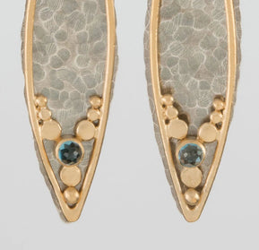 Two Toned Leaves Earrings - The Weitzman Museum Store - ES/GLVS-wht