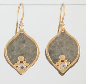 Two Toned Plum Earrings - The Weitzman Museum Store - ES/GPlum- wht