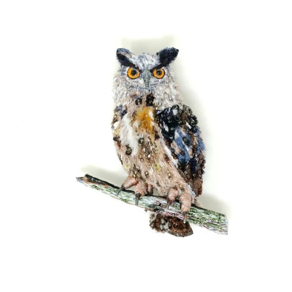 Uhu Owl Brooch Pin - The Weitzman Museum Store - TL-B-851