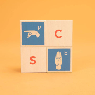 Uncle Goose American Sign Language Blocks - The Weitzman Museum Store - SGN28