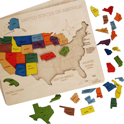 USA Map Wood Puzzle - The Weitzman Museum Store - EKP03040