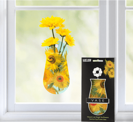 Van Gogh Suction Sunflowers Vase - The Weitzman Museum Store - 7 - 847384018619