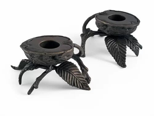 Walnut Candlesticks - The Weitzman Museum Store - 7-847384006592