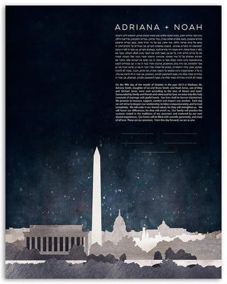 Washington DC Ketubah by Adriana Saipe - The Weitzman Museum Store - 3 - 03