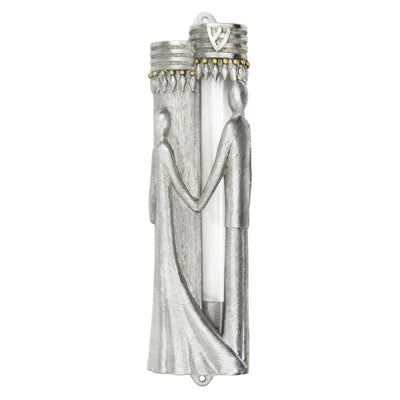 Wedding Mezuzah with Glass Insert - The Weitzman Museum Store - MEZ203A