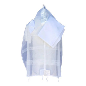 White Chiffon Tallit - The Weitzman Museum Store - ADE-738 WH
