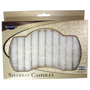 White Drops Shabbat Candles - The Weitzman Museum Store - sc - shwt - wd