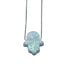 White Opal Hamsa Necklace - The Weitzman Museum Store - TM - 401