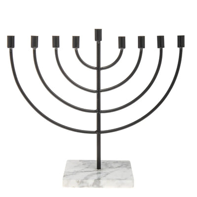 Wire Menorah with Swirl Base - The Weitzman Museum Store - 12650