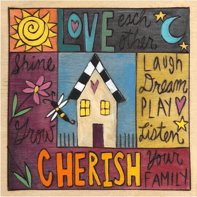 Wooden Wall Plaque Painted with Multiple Scenes - The Weitzman Museum Store - PLQ040S-19