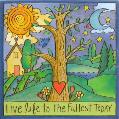 Wooden Wall Plaque Painted with Multiple Scenes - The Weitzman Museum Store - PLQ041S-41