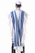 Wool Bnei Or Tallit, Blue - The Weitzman Museum Store - mhb60b