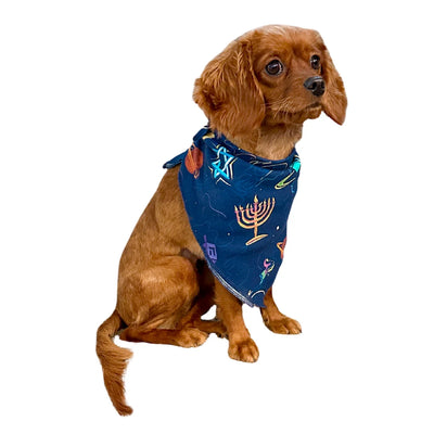 Hanukkah Space Cadet Pet Bandanas