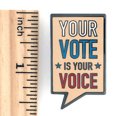 Your Vote Is Your Voice Enamel Pin - The Weitzman Museum Store - 7 - 847384016804