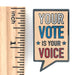 Your Vote Is Your Voice Enamel Pin - The Weitzman Museum Store - 7 - 847384016804