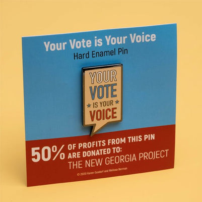 Your Vote Is Your Voice Enamel Pin - The Weitzman Museum Store - 7 - 847384016804