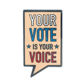 Your Vote Is Your Voice Enamel Pin - The Weitzman Museum Store - 7 - 847384016804