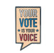 Your Vote Is Your Voice Enamel Pin - The Weitzman Museum Store - 7 - 847384016804