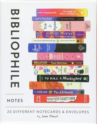 Bibliophile Notes: 20 Note Cards