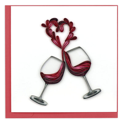 Quilled Paper A Toast To Love Greeting Card