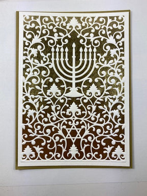 Gold Background Hanukkah Card