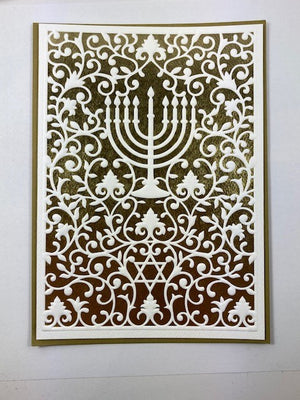 Gold Background Hanukkah Card