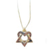 14K White & Yellow Star Woven Heart Necklace - The Weitzman Museum Store - K-514 + chain