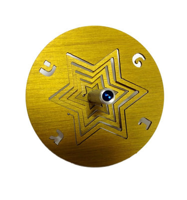 3D Gold Star of David Dreidel - The Weitzman Museum Store - AS054