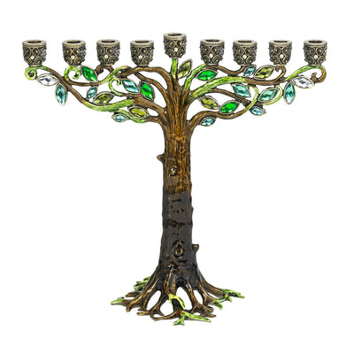 Tree of Life Jeweled Menorah