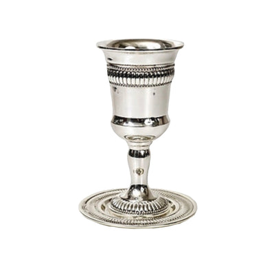 Silver Plated Kiddush Cup with Tray