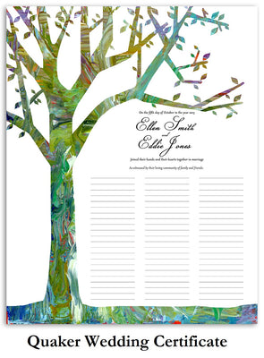 Tree of Life in Spring Ketubah By Adriana Saipe