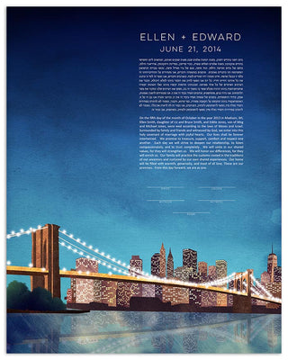 Brooklyn Bridge Ketubah By Adriana Saipe