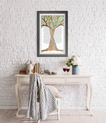 Intertwined Trees - Delight Ketubah By Adriana Saipe