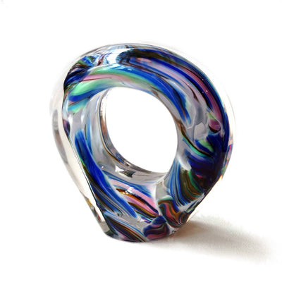Rosetree Custom Eternity Ring Wedding Glass Sculpture Keepsake