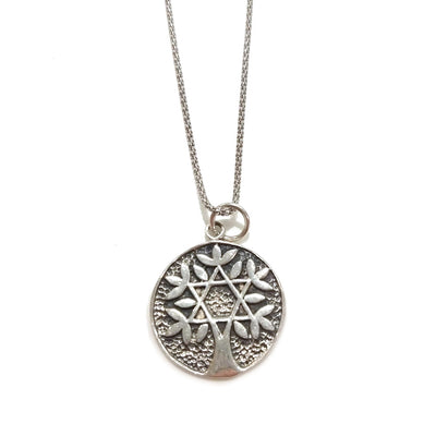 Tree of Life Star of David Pendant Necklace