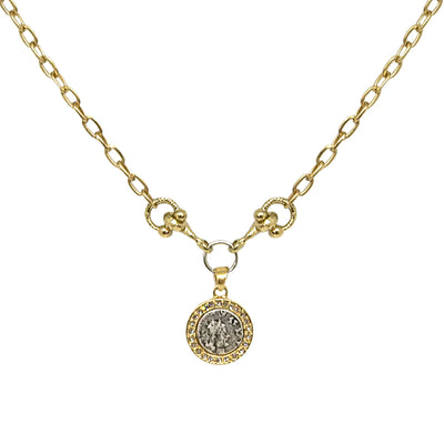 Gold Coin & Horsebit Mini Necklace