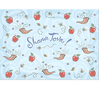 Shofars and Apples Cards - 8-pack