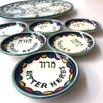 Armenian Seder Set - Teal Accents - The Weitzman Museum Store - AR30ST